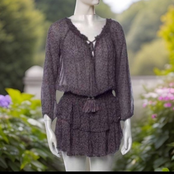 Loveshackfancy Popover Georgette Mini Dress XS - Picture 4 of 9